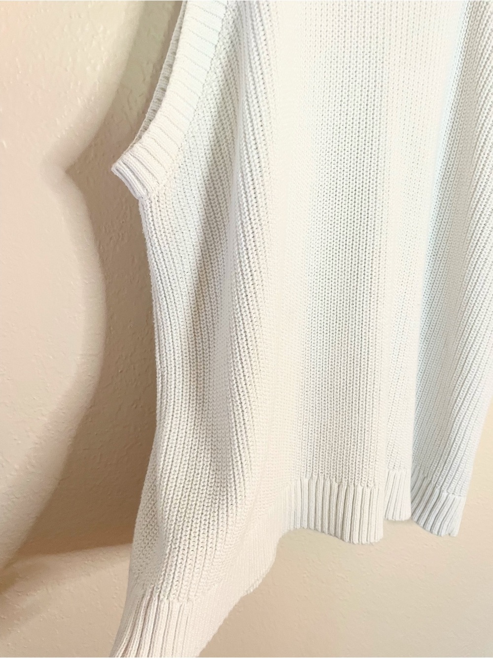 Old Navy Shaker Knit Halter Sweater Tank XL Calla Lily - Picture 2 of 9